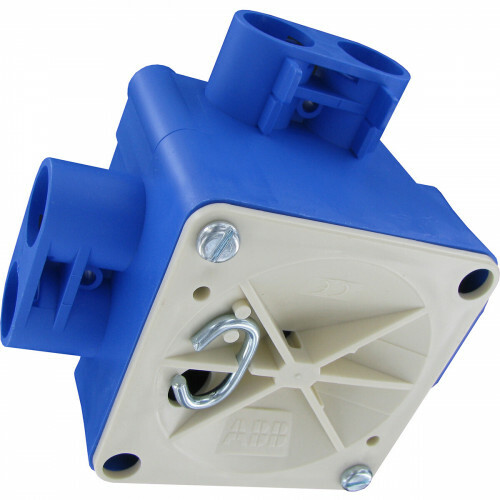 ABB - Boîte d'Encastrement pour Plafond - Boîte Hafobox - 55mm - 5/8pouce - Incl. Couvercle - Bleu