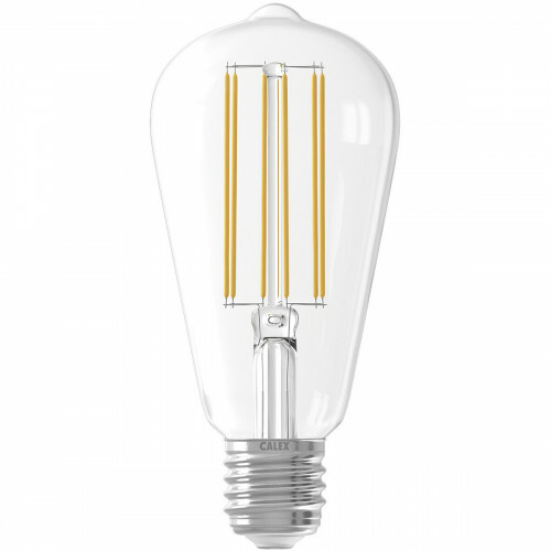 CALEX - Lampe LED - Filament ST64 - Douille E27 - Dimmable - 4W - Blanc Chaud 2300K - Transparent Clair