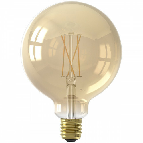 CALEX - Lampe LED - Globe - LED G125 Intelligente - Douille E27 - Dimmable - 7W - Couleur de lumière ajustable CCT - Or