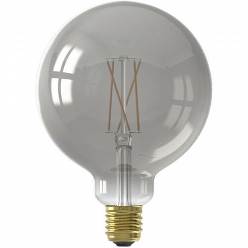 CALEX - Lampe LED - Globe - LED G125 Intelligente - Douille E27 - Dimmable - 7W - Couleur de lumière ajustable CCT - Gris