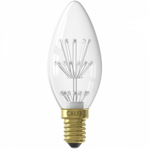 CALEX - Lampe LED - Lampe à Bougie B35 - Douille E14 - 1W - Blanc Chaud 2100K - Transparent Clair