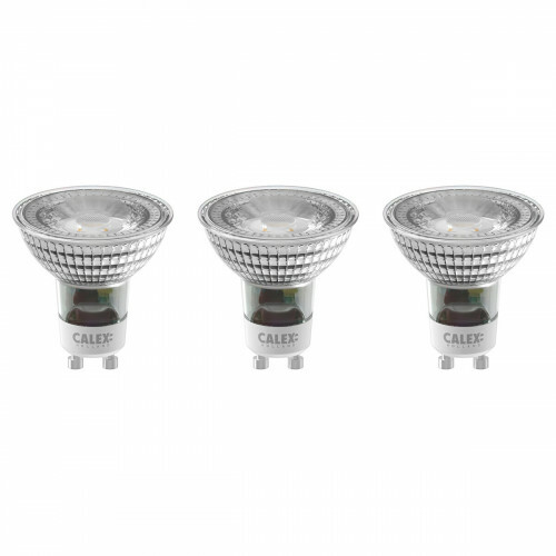 CALEX - Pack de 3 Spots LED - SMD - Douille GU10 - 3W - Blanc Chaud 2700K - Blanc