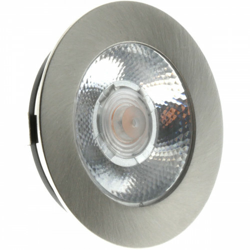 EcoDim - Éclairage de Cuisine Spot LED - ED-10045 - 3W - Blanc Chaud 2700K - Dimmable - Étanche IP54 - Spot encastré - Spot de Meuble - Spot Encastré - Rond - Mat Nickel