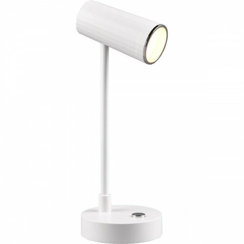 Lampe de bureau LED - Trion Lono - 2.5W - Couleur de lumière ajustable - Dimmable - Rond - Mat Blanc - Plastique