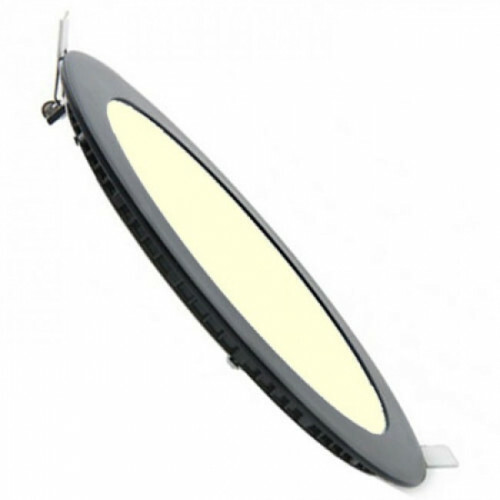 Downlight LED Slim - Rond Encastré 3W - Dimmable - Blanc Chaud 2700K - Mat Noir Aluminium - Ø83mm