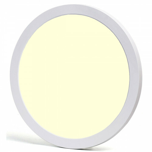 Downlight LED Pro - Aigi Foka - Encastré/Surface - Rond - 30W - Blanc Chaud 3000K - Mat Blanc - Plastique