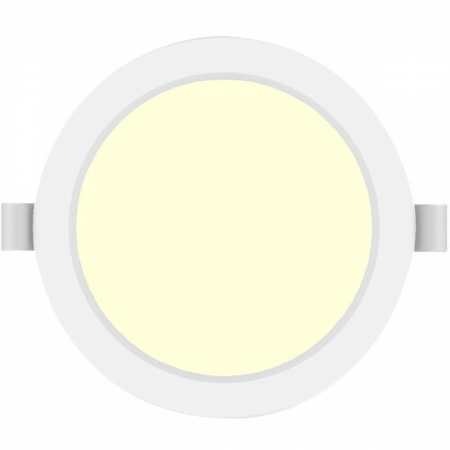 Downlight LED Pro - Aigi Trinko - Rond Encastré 20W - Blanc Chaud 3000K - Mat Blanc - Plastique - Ø222mm