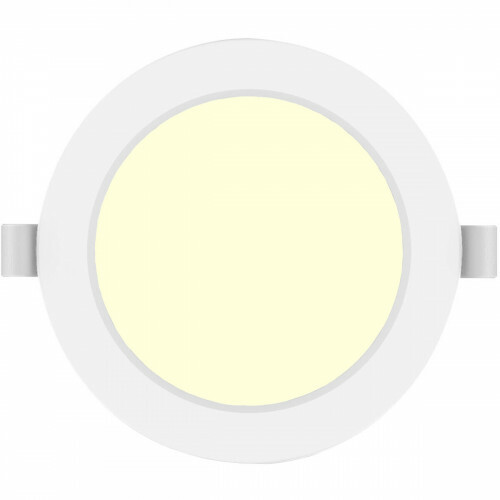 Downlight LED Pro - Aigi Trinko - Rond Encastré 9W - Blanc Chaud 3000K - Mat Blanc - Plastique - Ø145mm