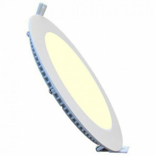 Downlight LED Slim - Rond Encastré 12W - Dimmable - Blanc Chaud 3000K - Mat Blanc Aluminium - Ø170mm