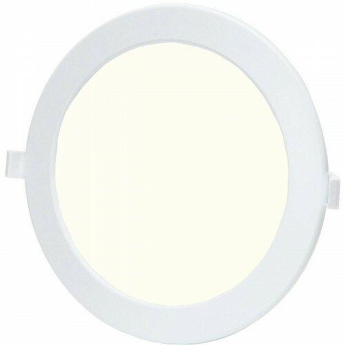 Downlight LED - LED Intelligente - LED Wifi - Aigi Zumba - 18W - Blanc Neutre 4000K - Rond Encastré - Mat Blanc - Aluminium - Ø220mm
