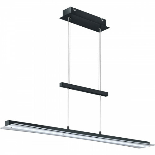 Suspension LED - Luminaire Suspendu - Trion Sena - 18W - Couleur de lumière ajustable - Rectangle - Mat Noir - Aluminium
