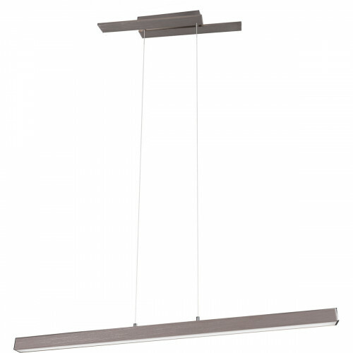 Suspension LED - Trion Balfy Up and Down - 44W - Blanc Chaud 3000K - Dimmable - Rectangle - Mat Nickel - Aluminium
