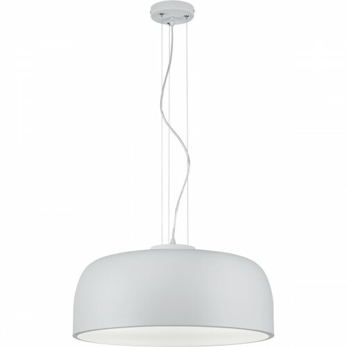 Suspension LED - Trion Barnon - Douille E27 - 4-lumières - Rond - Mat Blanc Aluminium