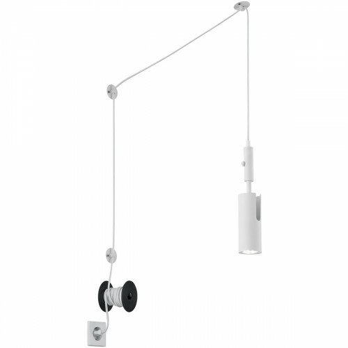 Suspension LED - Trion Corlo - Douille GU10 - Rond - Mat Blanc - Aluminium
