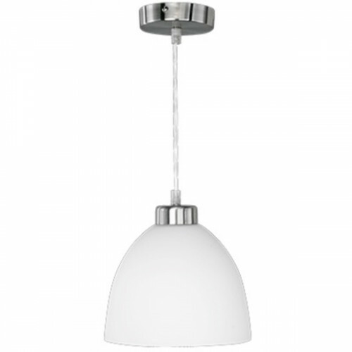 Suspension LED - Trion Dolina - Douille E27 - 1-lumière - Rond - Mat Chrome - Aluminium