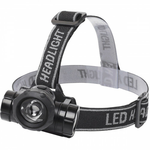 Lampe frontale LED - Aigi Buvin - Étanche - 50 Mètres - Inclinable - 1 LED - 1.8W - Noir | Remplace 10W