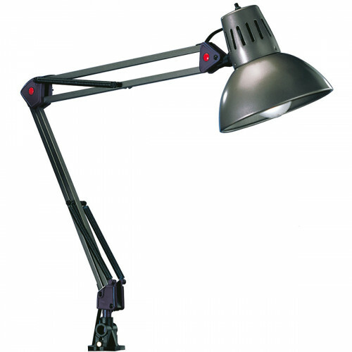 Lampe à Pince LED - Trion Tajin - Douille E27 - Gris Brillant - Aluminium