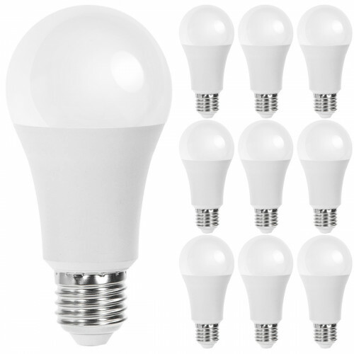 Pack de 10 Lampes LED - Douille E27 - 15W - Blanc Froid 6500K