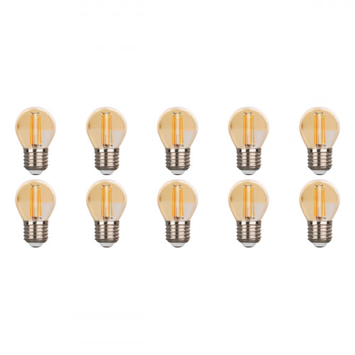 Pack de 10 Lampes LED - Facto - Filament Bulb - Douille E27 - 4W - Blanc Chaud 2700K