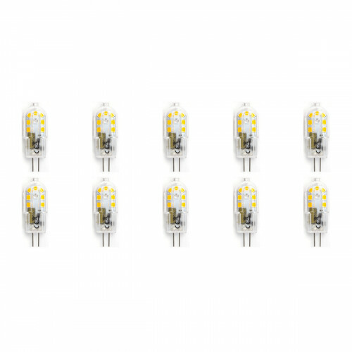 Pack de 10 Lampes LED - Aigi - Douille G4 - 2W - Blanc Chaud 3000K | Remplace 20W
