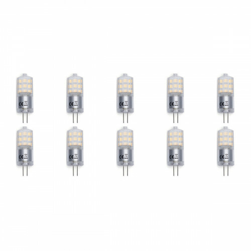Pack de 10 Lampes LED - Aigi - Douille G4 - 3W - Blanc Froid 6500K | Remplace 25W