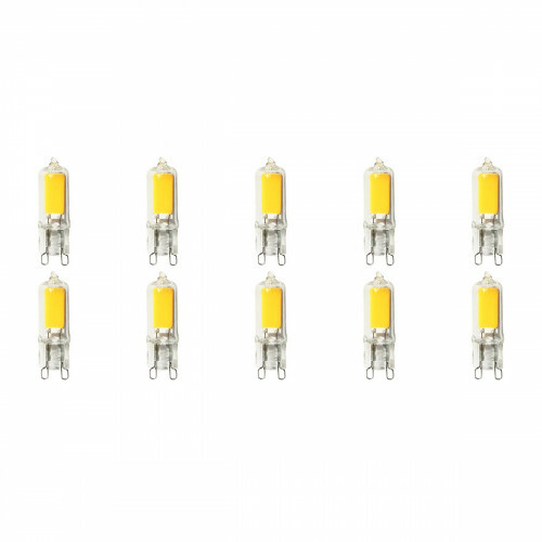 Pack de 10 Lampes LED - Aigi - Douille G9 - 2W - Blanc Froid 6500K | Remplace 20W