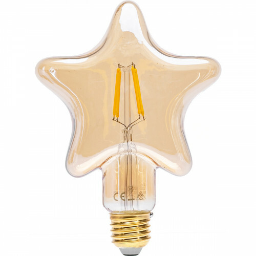 Lampe LED - Aigi Glow Star - Douille E27 - 4W - Blanc Chaud 1800K - Ambre
