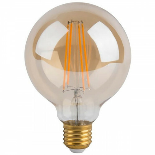 Lampe LED - Facto - Globe Rustique Filament - Douille E27 - 5W - Blanc Chaud 2700K