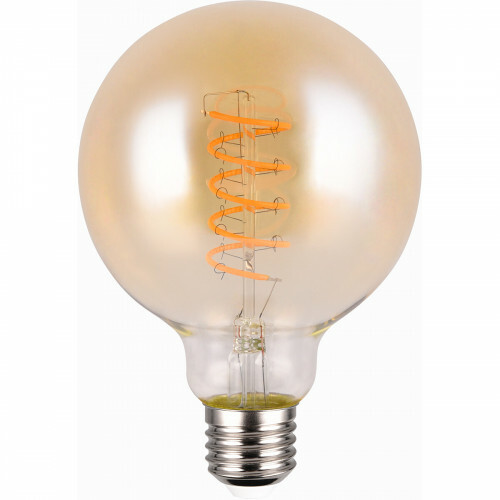 Lampe LED - Filament - Trion Spiro - Douille E27 - 7W - Très blanc chaud - 1800K - Dimmable - 400 lumens