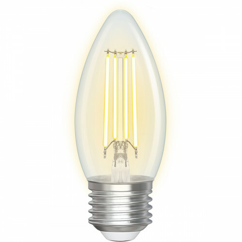 Lampe LED - LED Intelligente - Aigi Rixona - Bulb C35 - 4.5W - Douille E27 - LED Wifi + Bluetooth - Couleur de lumière ajustable - Transparent Clair - Verre