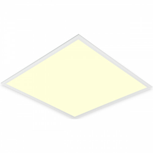 Panneau LED - Aigi Clena - Dimmable - 60x60 Blanc Chaud 3000K - 40W Encastrement Carré - Mat Blanc - Sans Scintillement