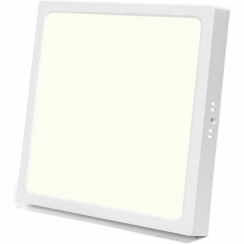 Panneau LED - Downlight - Aigi - Blanc Neutre 4000K - 24W - 30x30 - en Saillie - Carré - Blanc - Sans Scintillement