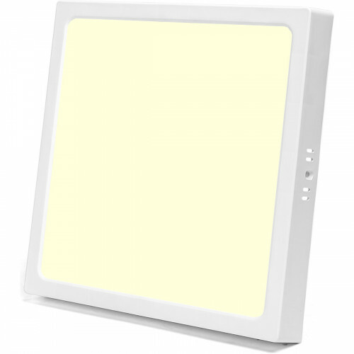 Panneau LED - Downlight - Aigi - Blanc Chaud 3000K - 24W - 30x30 - en Saillie - Carré - Blanc - Sans Scintillement