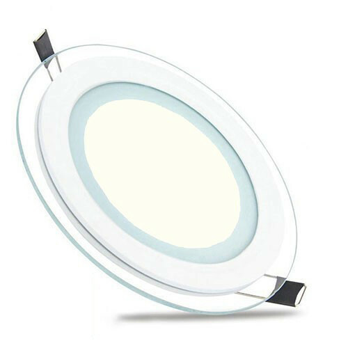 Downlight LED Slim - Rond Encastré 12W - Blanc Neutre 4200K - Mat Blanc Verre - Ø160mm
