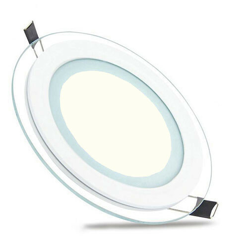 Downlight LED Slim - Rond Encastré 6W - Blanc Neutre 4200K - Mat Blanc Verre - Ø96mm