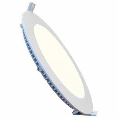 Downlight LED Slim - Rond Encastré 12W - Blanc Neutre 4200K - Mat Blanc Aluminium - Ø170mm