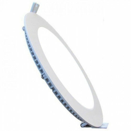 Downlight LED Slim - Rond Encastré 18W - Blanc Froid 6400K - Mat Blanc Aluminium - Ø225mm
