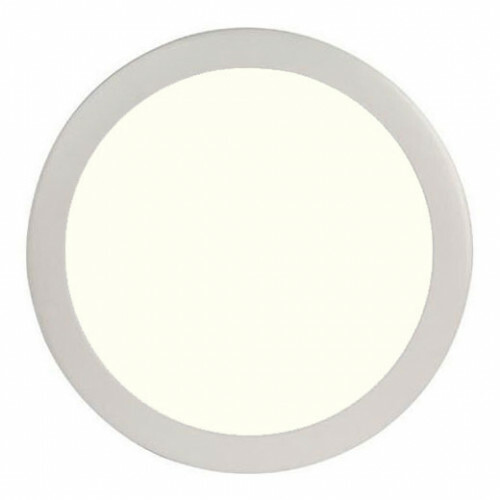 Panneau LED Slim - Ø30 Blanc Neutre 4200K - 24W Encastrement Rond - Mat Blanc - Sans Scintillement