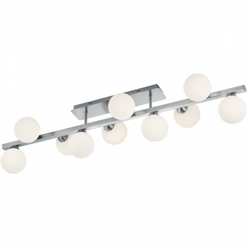 Plafonnier LED - Éclairage de Plafond - Trion Alionisa - Douille G9 - 10-lumières - Rectangle - Mat Nickel - Aluminium
