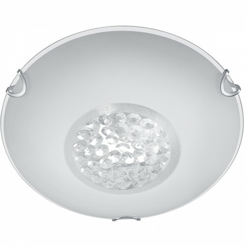 Plafonnier LED - Éclairage de Plafond - Trion Cornio - Douille E27 - 1-lumière - Rond - Mat Chrome - Aluminium