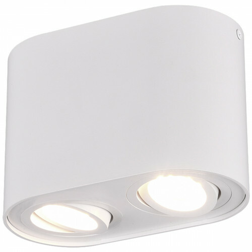 Plafonnier LED - Éclairage de Plafond - Trion Cosmin - Douille GU10 - 2-lumières - Rectangle - Mat Blanc - Aluminium