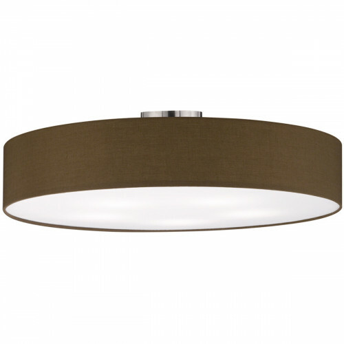 Plafonnier LED - Éclairage de Plafond - Trion Hotia - Douille E27 - 5-lumières - Rond - Mat Brun - Aluminium