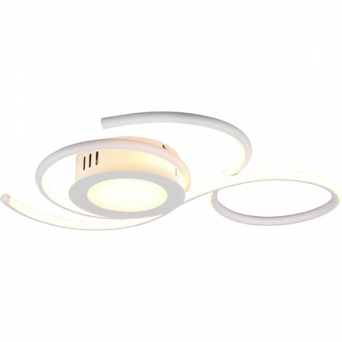 Plafonnier LED - Éclairage de Plafond - Trion Jivino - 36W - Couleur de lumière ajustable - Dimmable - Rond - Mat Blanc - Aluminium
