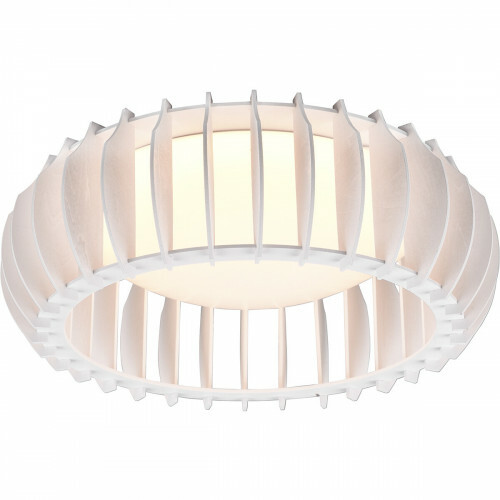 Plafonnier LED - Éclairage de Plafond - Trion Manto - 16.5W - Blanc Chaud 3000K - Dimmable - Rond - Mat Blanc - Plastique