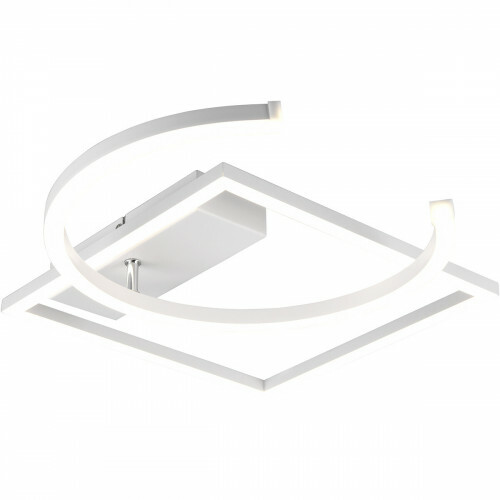 Plafonnier LED - Éclairage de Plafond - Trion Pivacci - 23.5W - Blanc Neutre 4000K - Dimmable - Carré - Mat Blanc - Aluminium