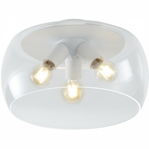 Plafonnier LED - Éclairage de Plafond - Trion Valenti - Douille E27 - Rond - Mat Blanc - Aluminium