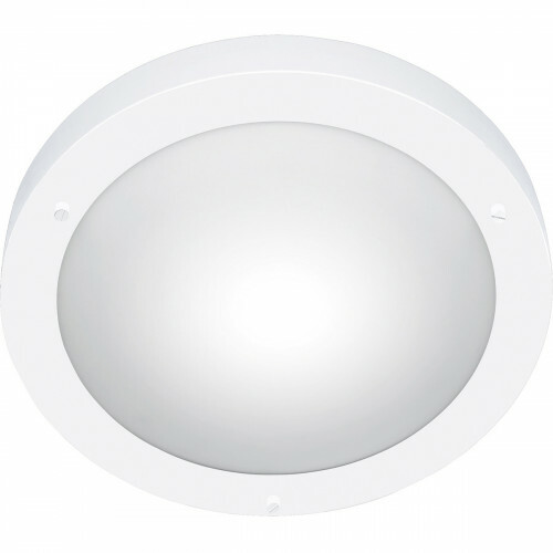 Plafonnier LED - Lumière de Salle de Bain - Trion Condi - En Saillie Rond - Étanche aux Éclaboussures IP44 - Douille E27 - Mat Blanc Aluminium - Ø310mm