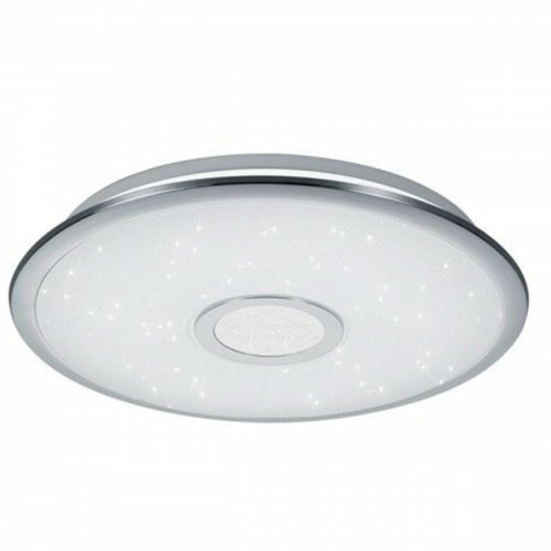 Plafonnier LED - Trion Osirina - 30W - Couleur de lumière ajustable - Dimmable - Télécommande - Rond - Chrome Brillant - Plastique