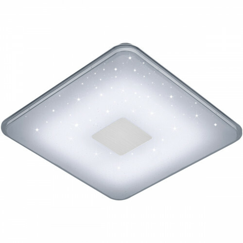 Plafonnier LED - Trion Sumoran - 30W - Couleur de lumière ajustable - Dimmable - Télécommande - Carré - Mat Blanc - Acrylique