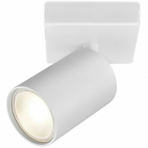 Spot de plafond LED - Brinton Betin - Douille GU10 - 1-lumière - Rond - Mat Blanc - Inclinable - Aluminium - Philips - CorePro 840 36D - 3.5W - Blanc Neutre 4000K